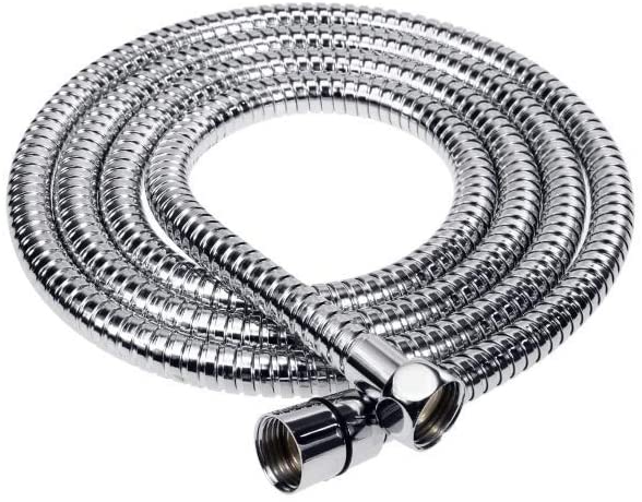 Aumix 1.25 Metres Replacement Shower Hose Standard Bore Stainless Steel Anti-Kink Double Lock Chrome Plated