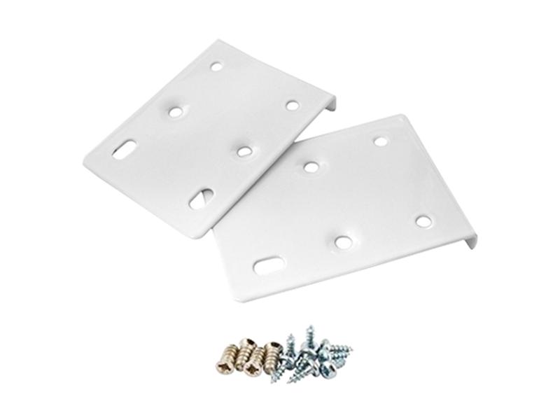 Pair of Cream White Hinge Repair Plates