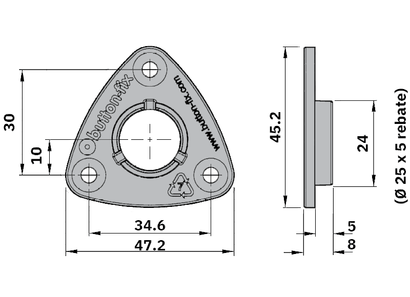 Button-Fix Type 3 fix and button push-on pull-off concealed fixing for wall and ceiling panels – image 4