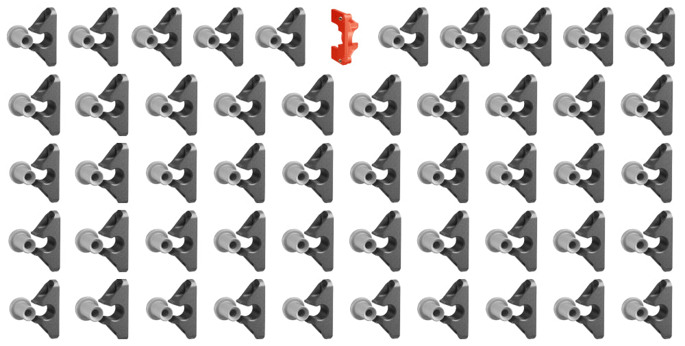 Button Fix Type 2 Compact Push On Bracket Push & Click 90° Concealed Panel Fastener