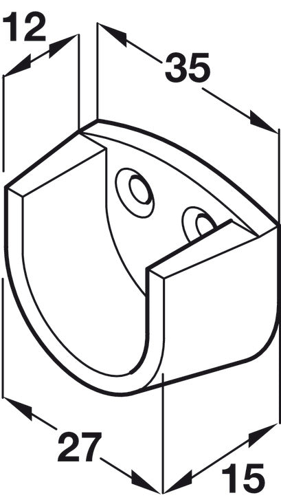 Häfele dimension drawing