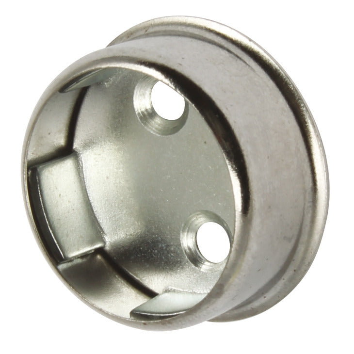 Hafele Wardrobe Rail Socket for 25mm Round Rails, Screw Fixing