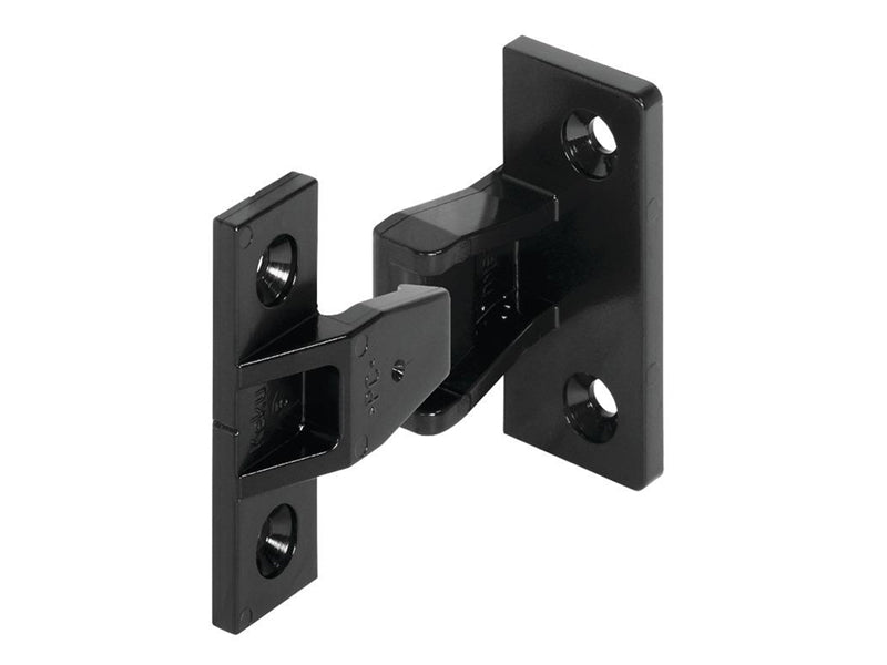 Black Keku AS push-in panel fitting with frame and panel components for concealed removable panels