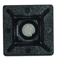 Black self-adhesive cable tie base mount, 19 x 19 x 3.6mm