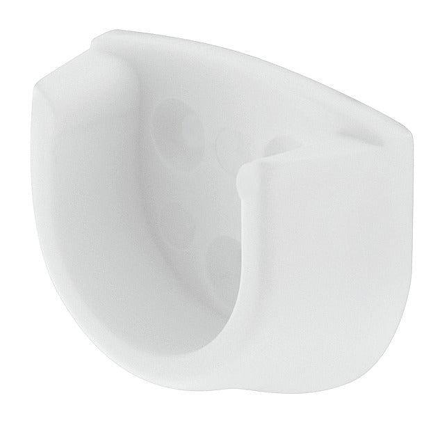 Hafele white plastic wardrobe rail end support for 20mm round hanging rails