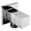 Aumix chrome square design half inch quarter turn angle shut off valve with flange for douche spray