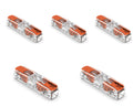 WAGO 221-2411 inline splicing connector with orange lever and transparent housing for joining two wires – image 8