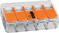 WAGO 221-415 5-way transparent lever splicing connector, 221 Series