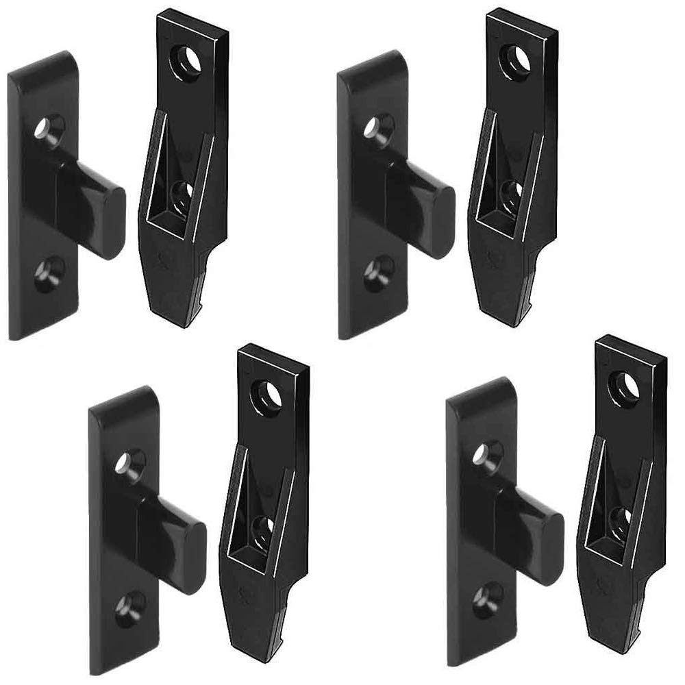 Black Keku EH drop-on hook-on panel fitting with frame and panel components for concealed panels – image 4