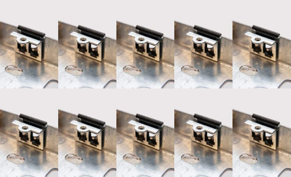Back box repair clip pushed onto a metal electrical back box to replace a broken lug or thread – image 7