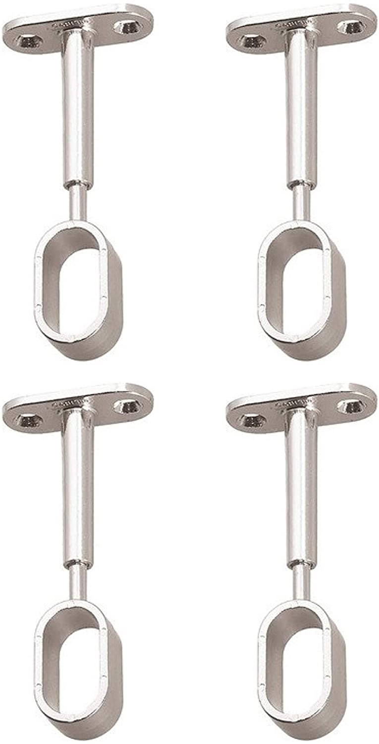 Hafele polished chrome height-adjustable centre support bracket for 15mm oval wardrobe rails – image 4