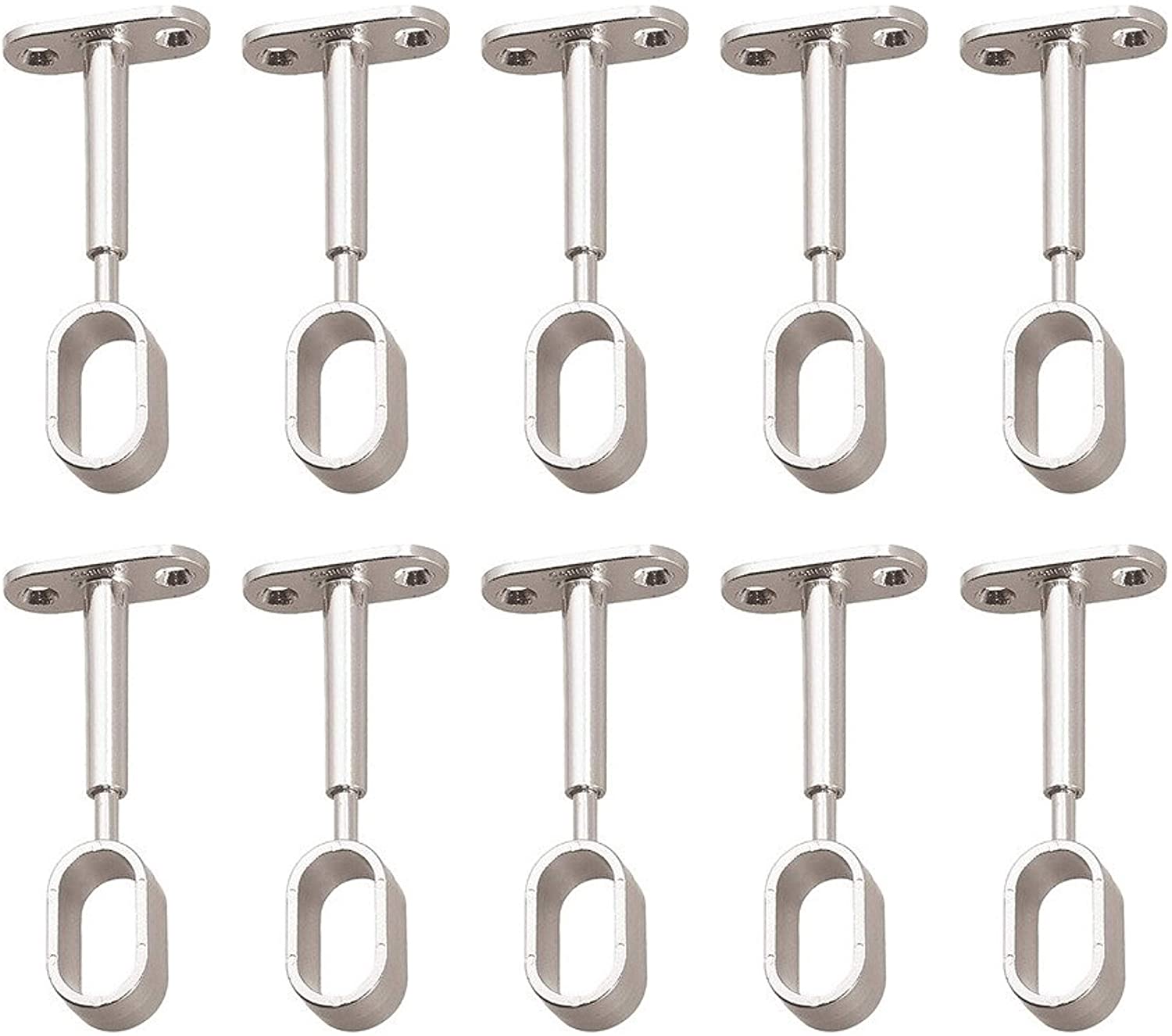 CYIOU 12 Stuks Garderobe Rail Beugel Ovale Zinklegering CYIOU 12 Stuks Garderobe Rail Beugel Ovale Zinklegering