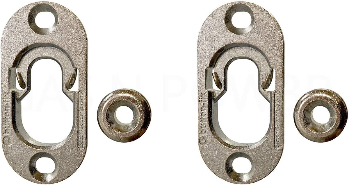 Button-Fix Type 1 Metal zinc alloy concealed panel fix and button with stainless steel spring – image 2