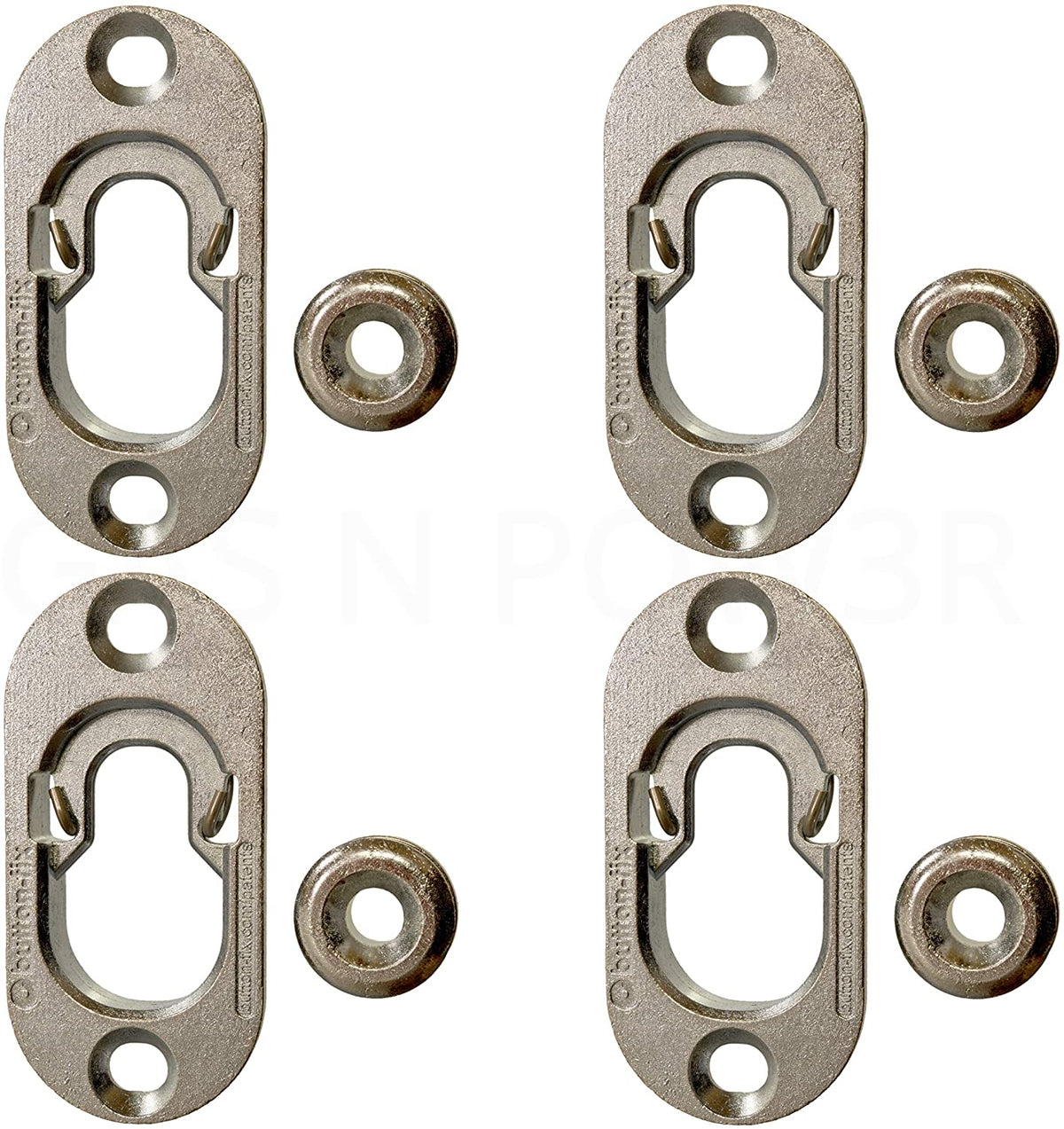 Button-Fix Type 1 Metal zinc alloy concealed panel fix and button with stainless steel spring – image 3