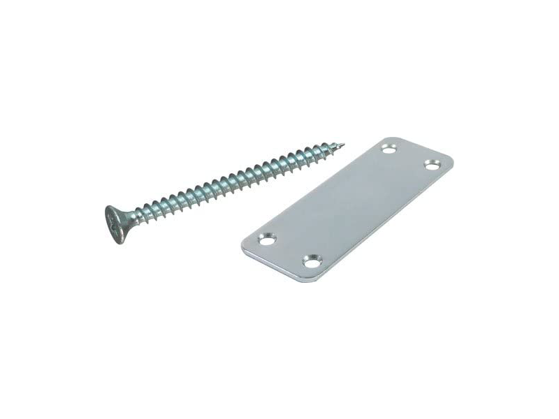 Steel joining plates and Screws (PAIR)