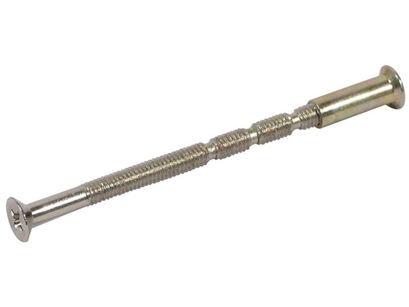 M4 steel bolt and sleeve pair for fixing door handle roses and escutcheons, 78mm long