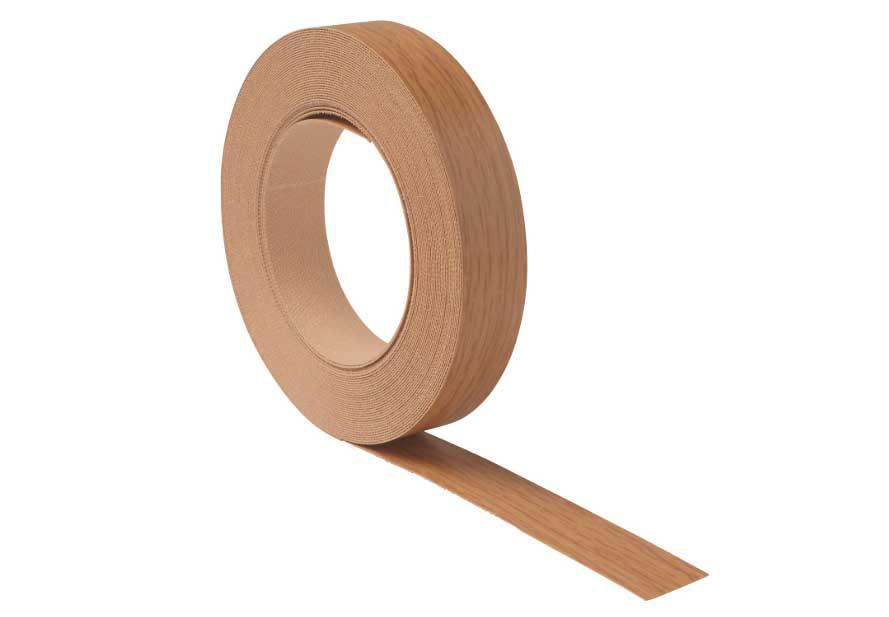 Oak melamine self-adhesive edging tape roll, 18mm wide x 10m long