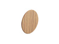18mm oak self-adhesive screw cover caps on backing sheet, 36 caps per sheet