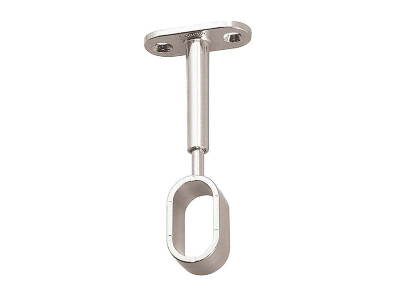 Hafele polished chrome height-adjustable centre support bracket for 15mm oval wardrobe rails