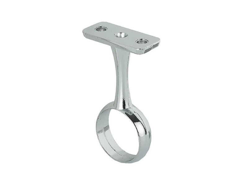 Chrome plated wardrobe rail centre support bracket for 25mm round hanging rails