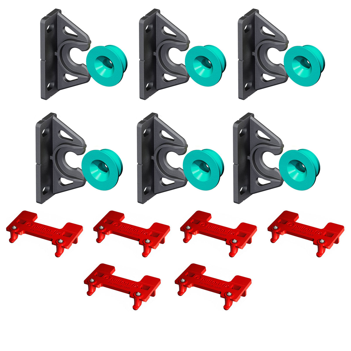 Button-Fix Type 2 Fix and Button concealed 90 degree panel fixing, bundle 6+6