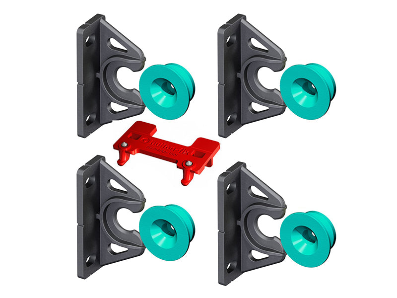 Button-Fix Type 2 Fix and Button concealed 90 degree panel fixing, pack of 4