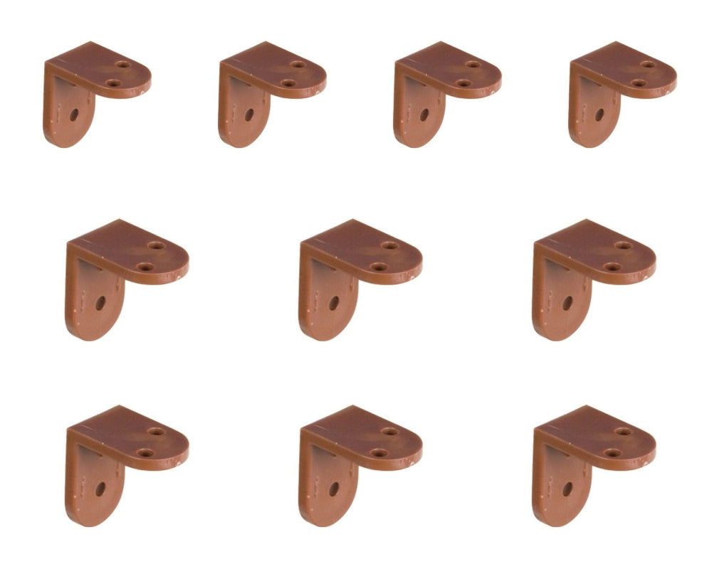 Brown heavy duty plastic angle bracket 25 x 24 x 16mm for screw fixing furniture panels – image 3