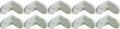 White heavy duty plastic angle bracket 25 x 24 x 16mm for screw fixing furniture panels – image 3