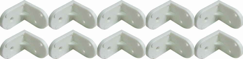 White heavy duty plastic angle bracket 25 x 24 x 16mm for screw fixing furniture panels – image 3