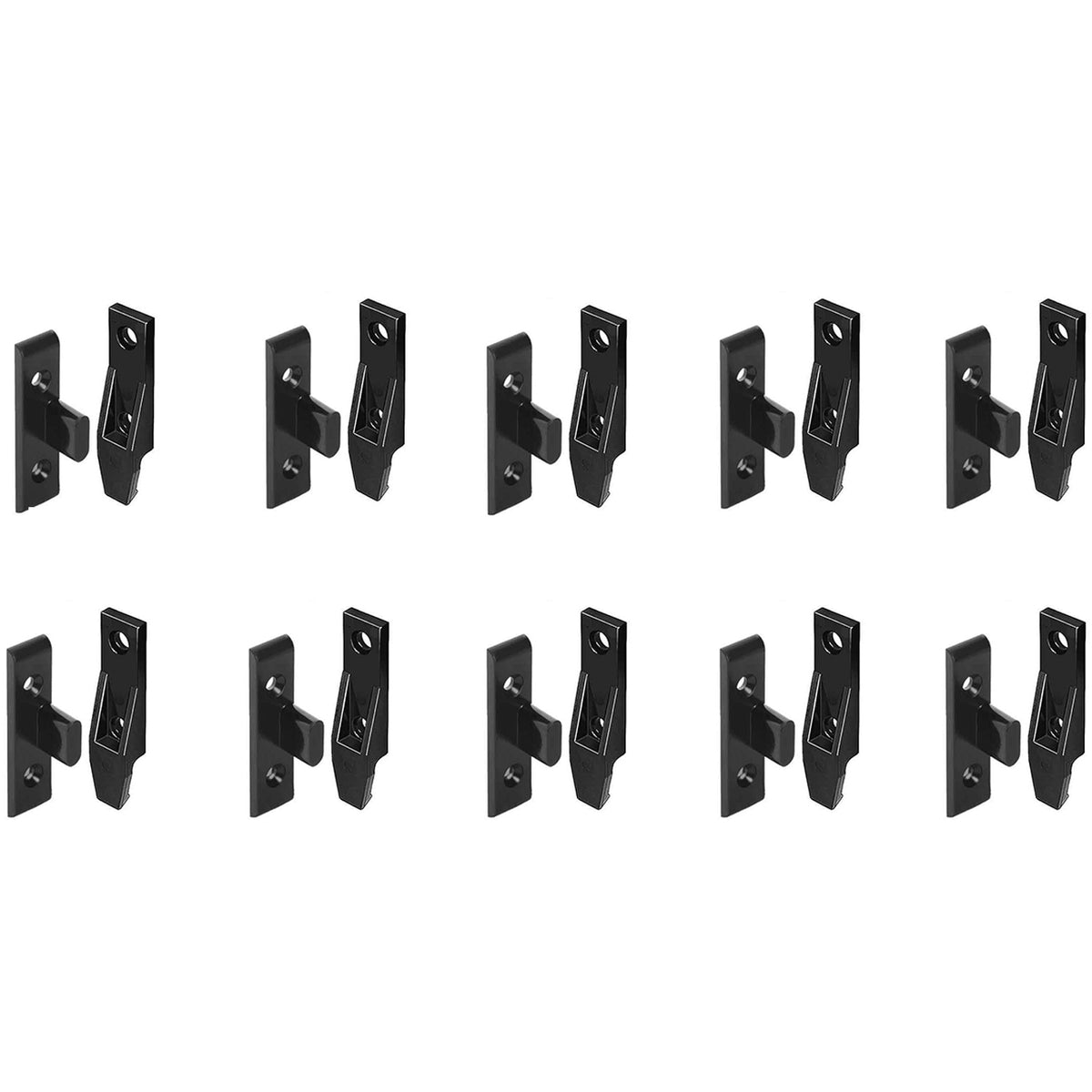 Black Keku EH drop-on hook-on panel fitting with frame and panel components for concealed panels – image 5