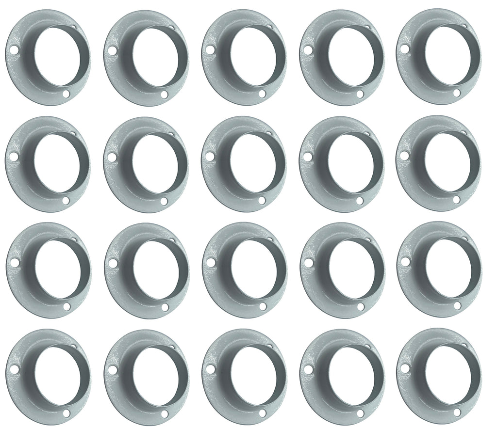 White steel wardrobe rail end socket ring for 25mm round rails – image 10