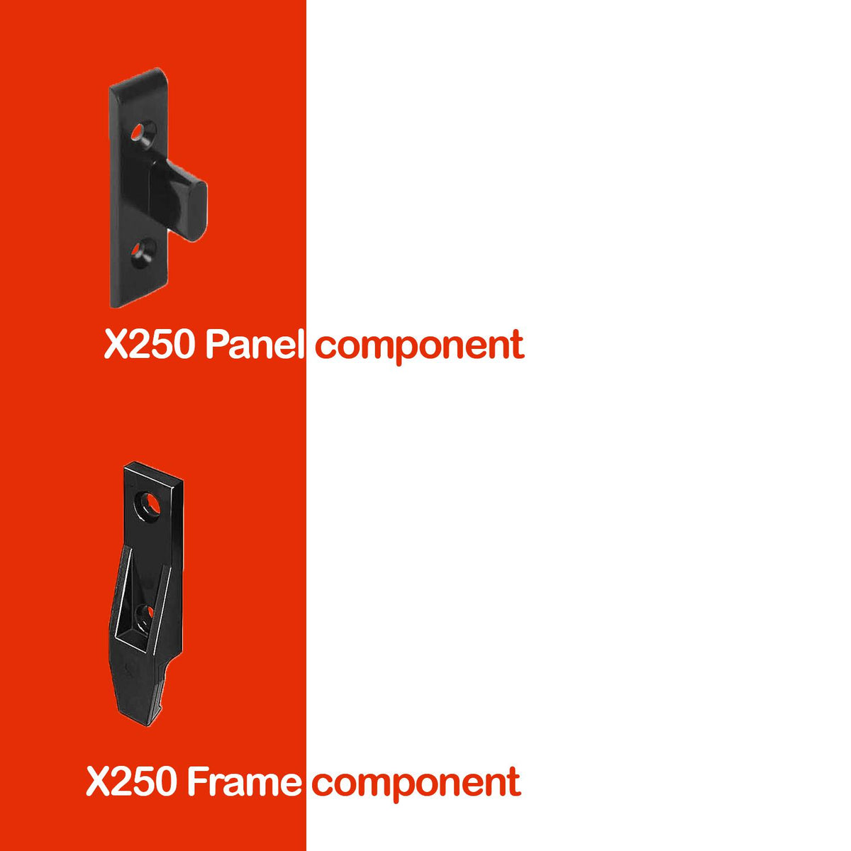 Black Keku EH drop-on hook-on panel fitting with frame and panel components for concealed panels – image 9