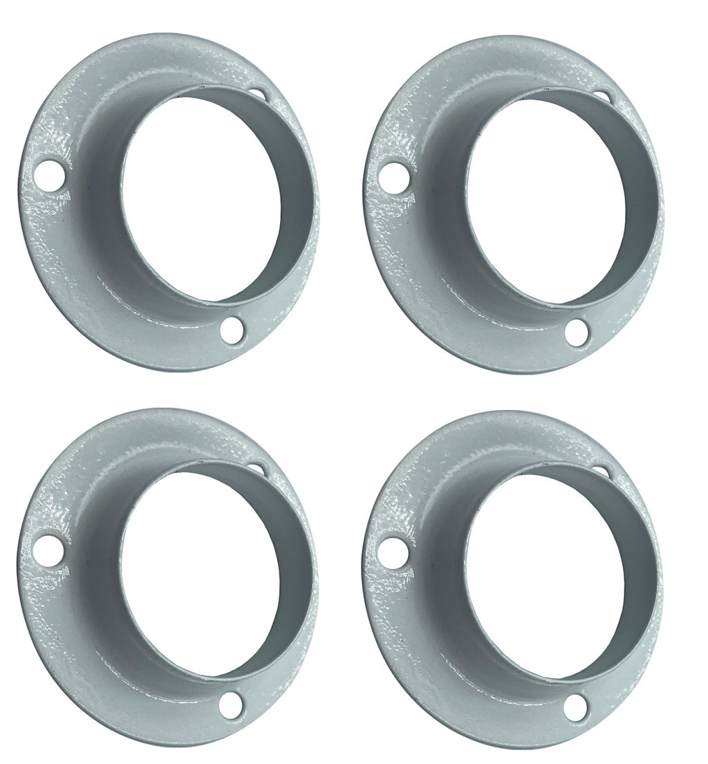 White steel wardrobe rail end socket ring for 25mm round rails – image 8
