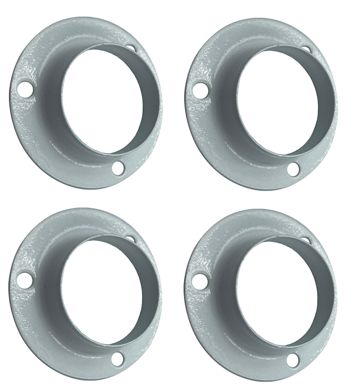 White steel wardrobe rail end socket ring for 25mm round rails – image 8
